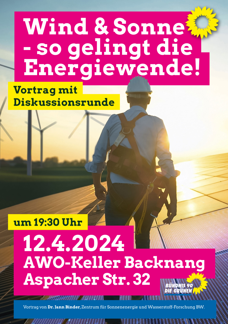 Energiewende-Vortrag: Ökologisch und ökonomisch sinnvoll -Energiewende kommt